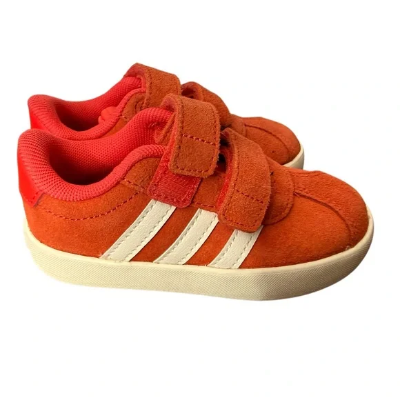adidas VL Court 3.0 Toddler/Kids Bright Orange Sneakers-NWOT Size 7k - Picture 1 of 10